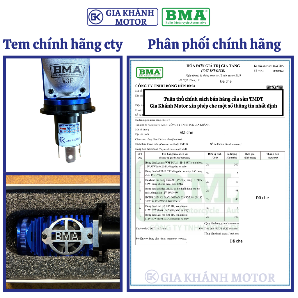 Đèn Pha LED Bi Cầu Mini BMA W3F 55W Chân H4 Lắp Ô Tô Xe Máy - Ảnh 6