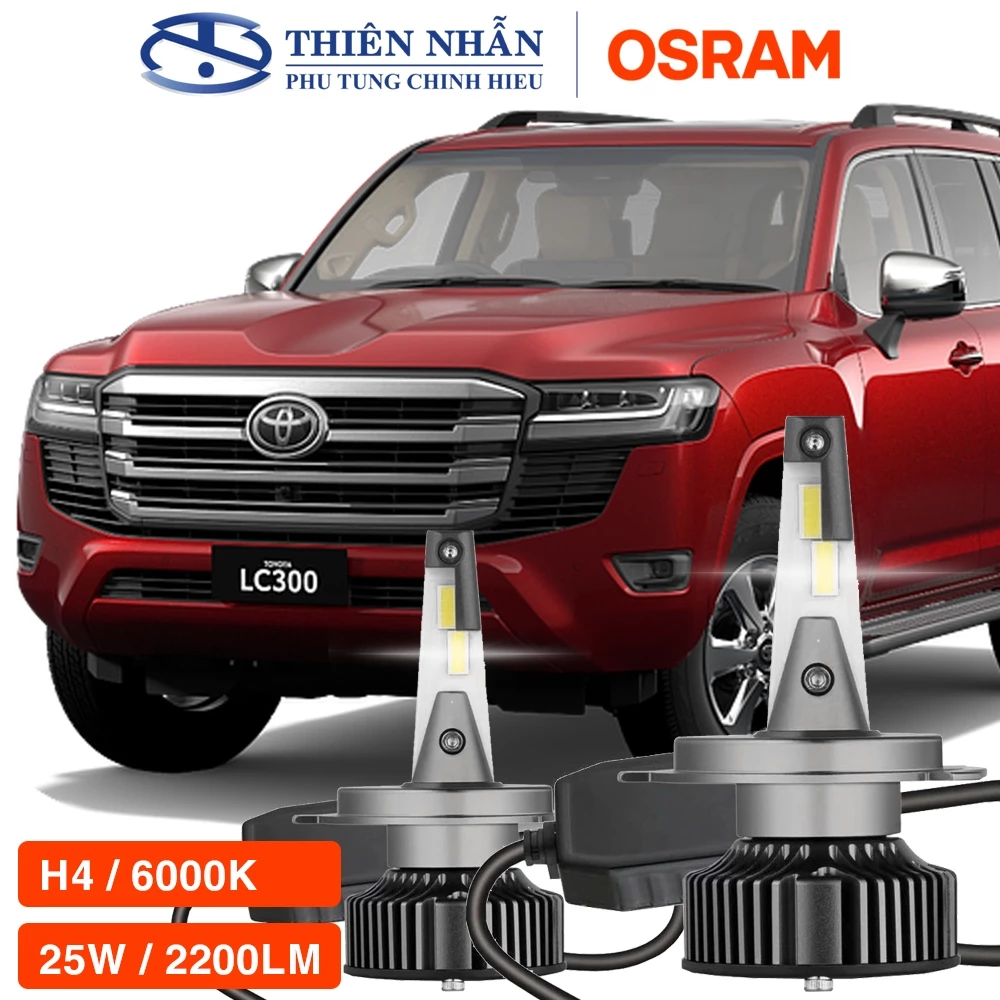 Bóng đèn LED OSRAM H4 xe SH, Mô tô, Ô tô, Air Blade, Vision, Exciter, Wave RS, Future Neo siêu sáng trắng (46204CW)