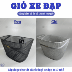 Giỏ Xe Đạp Thiên Vinh Cỡ Lớn &  Nhỏ - Màu Đen & Ghi